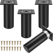 4 Pezzi di Supporti per Mobili Flessibili 10cm - Supporti per Mobili - Supporti Neri per Divano, Tavolo e Armadio - Supporti Flessibili per Cassetti e Pannelli