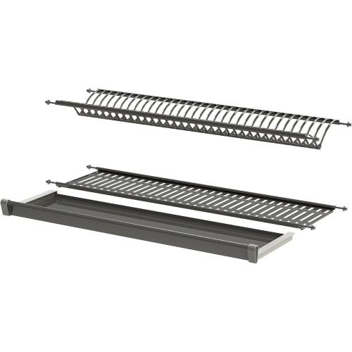 Kit Scolapiatti In Acciaio Stampato Per Mobile Da 600 Mm Dim. Int. 545-570 Mm