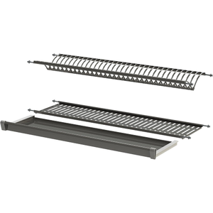 Kit Scolapiatti In Acciaio Stampato Per Mobile Da 800 Mm Dim. Int. 745-770 Mm