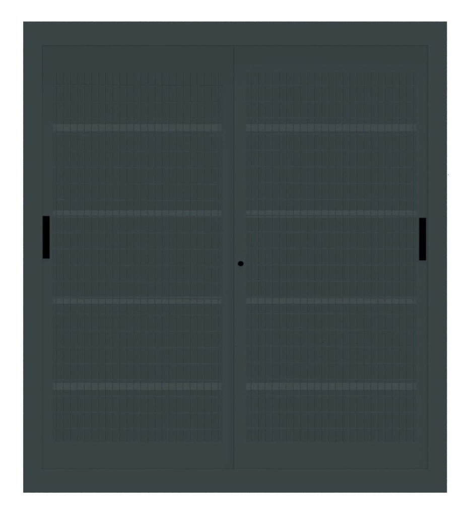 Armadio per archivio documenti da ufficio con piani interni regolabili in altezza e ante in rete cm. 180x60x200H