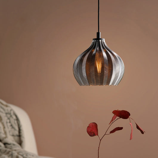 Lampadario Contemporaneo Tamallat 1 Luce Acciaio Nero