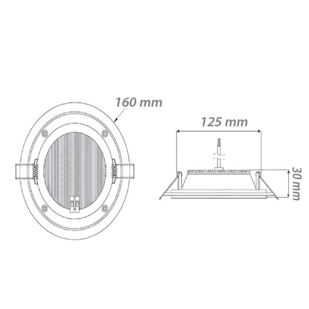 Trade Shop - Pannello Led Slim Incasso Bordo In Vetro 12w Cct 3 Colorazioni Di Luce P125e-t3c -