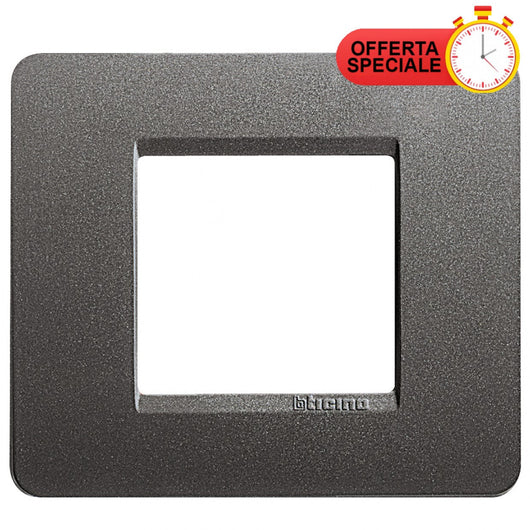 BTicino Matix Placca 2 Posti Iron AM4802IR