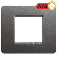 BTicino Matix Placca 2 Posti Iron AM4802IR