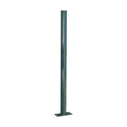 Viglietta Matteo Spa Paletto tondo con piastra acciaio plastificato Ø 48 mm H 200 cm piastra 150x80x4 mm resistente UV e intemperie colore Verde