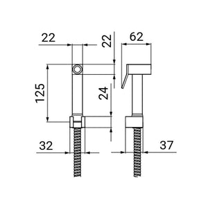 Duplex idroscopino quadro flex 150 cm con supporto