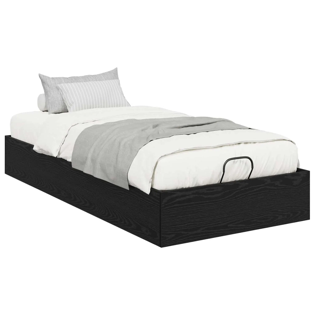 Letto ottomano Rovere Nero 80,5 x 200 cm Legno multistrato