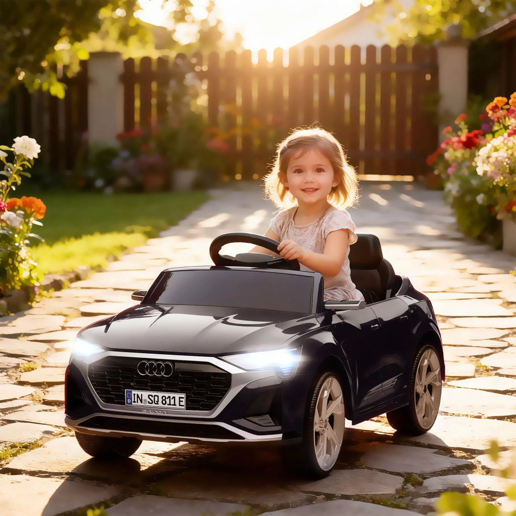 Auto Elettrica per Bambini Audi Q8 e-tron Sportback ¨C Zephmum ¨C Nero, Telecomando, Luci, Suono