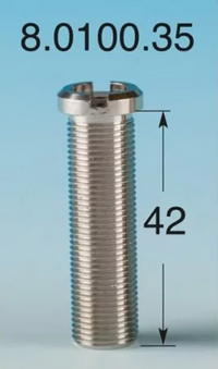 Vite taglio moneta 15x42 45,7 mm tutto filetto per lira 8.0100.35