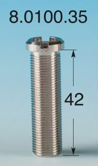 Vite taglio moneta 15x42 45,7 mm tutto filetto per lira 8.0100.35
