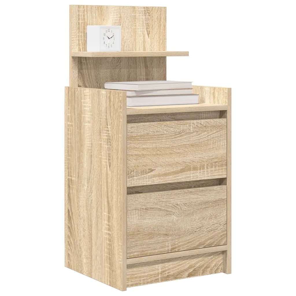 Comodini con 2 Cassetti 2 pz Rovere Sonoma 38x34x80 cm 861360