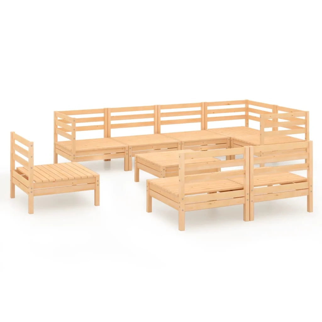 Set di mobili da giardino mobili da esterno 9 pezzi legno di pino massiccio 02_0018216