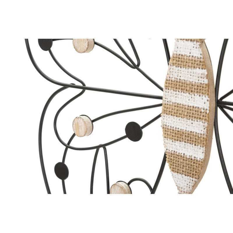 Pannello In Ferro E Legno Butterfly cm 39,5x1,5x33,5 Min 2