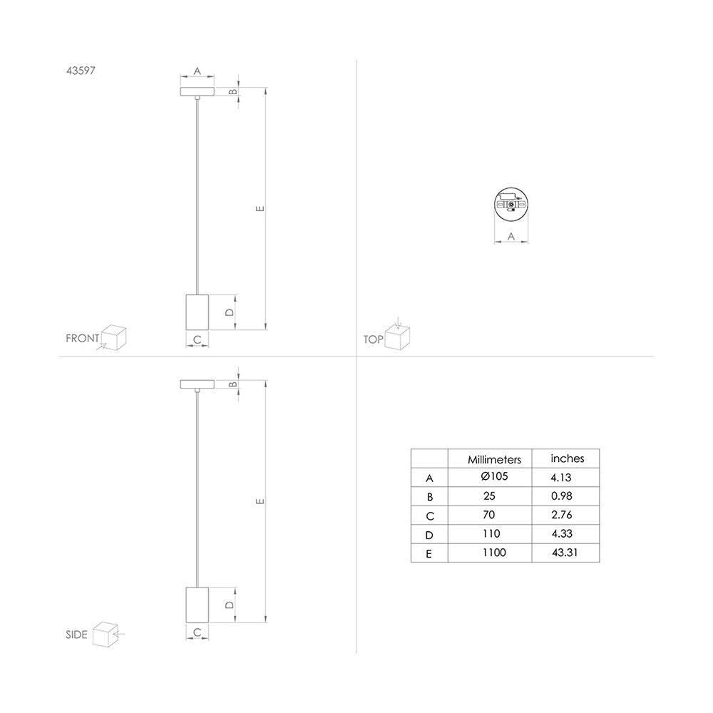 Lampadario Contemporaneo Prestwick 3 1 Luce Acciaio Nero