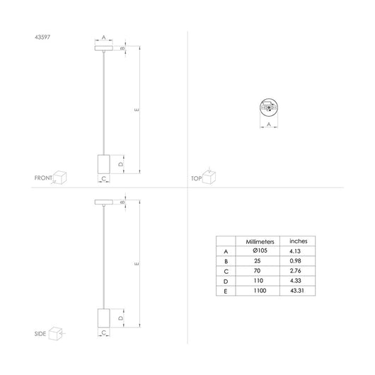 Lampadario Contemporaneo Prestwick 3 1 Luce Acciaio Nero