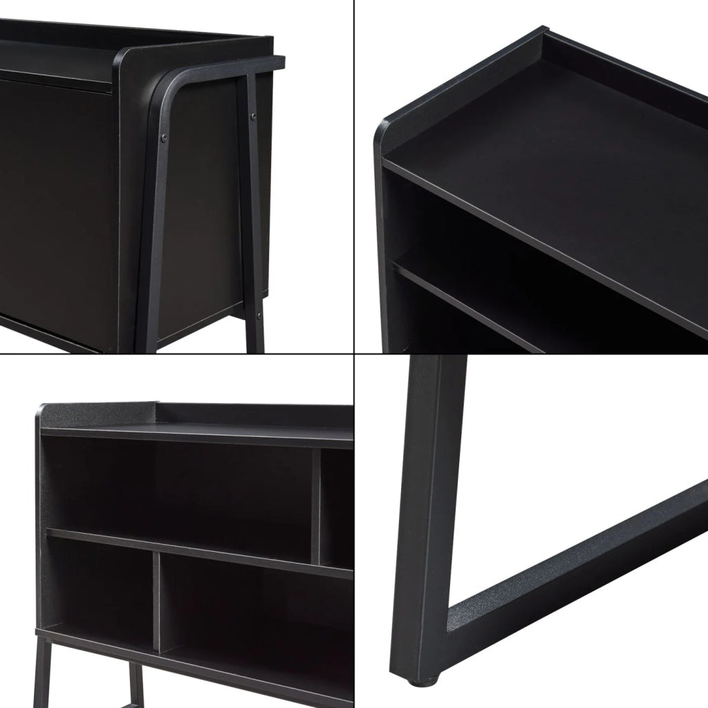 Mobile porta TV mensola porta TV per soggiorno 120 x 34 x 63 cm nero 03_0010093