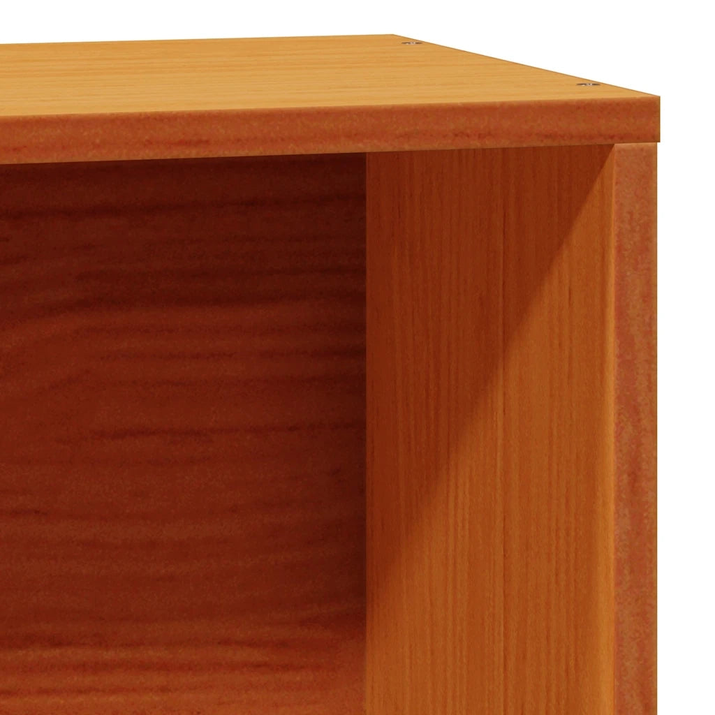 vidaXL Letto Libreria senza Materasso Marrone Cera 100x200 cm in Pino