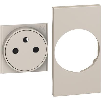 Living Now - Cover presa FRE/BE flat 2M sabbbia - KM55F