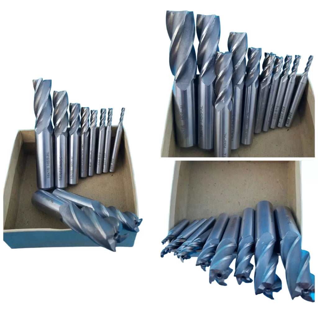 FRESE 4 TAGLIENTI HSS TESTA PIANA 3 18 KIT
