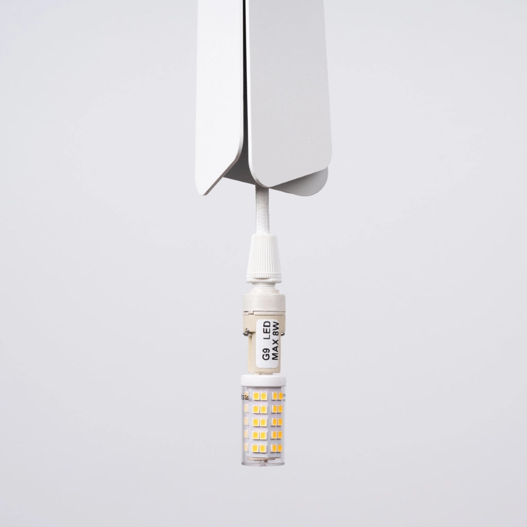 Lampada sospensione Reflex bianca 3 luci G9 Pure Lume