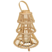 Lanterna portacandela in bambù marrone d29x42h