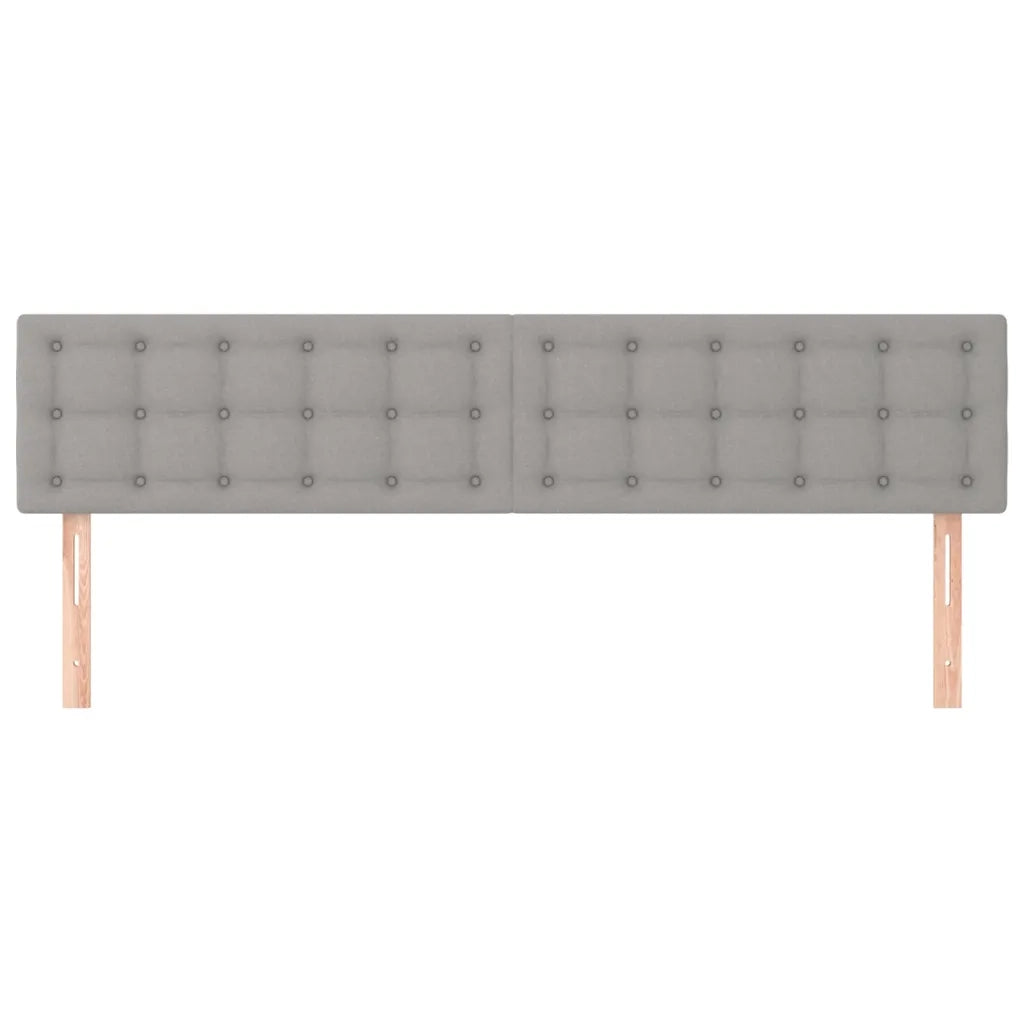 Testiere 2 pz Grigio Chiaro 100x5x78/88 cm in Tessuto