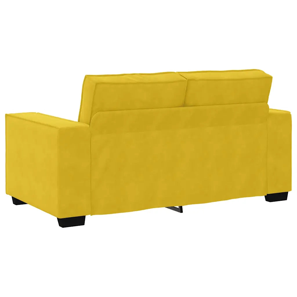 vidaXL Divano a 2 Posti giallo 120 cm in Velluto
