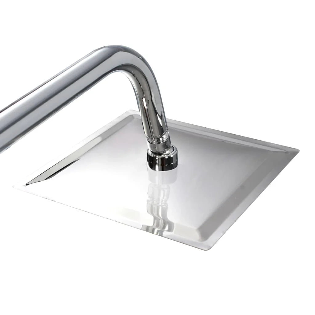 Set doccia doppio con doccetta soffione quadrato orientabile per bagno di casa uso interno 95 cm 02_0003785