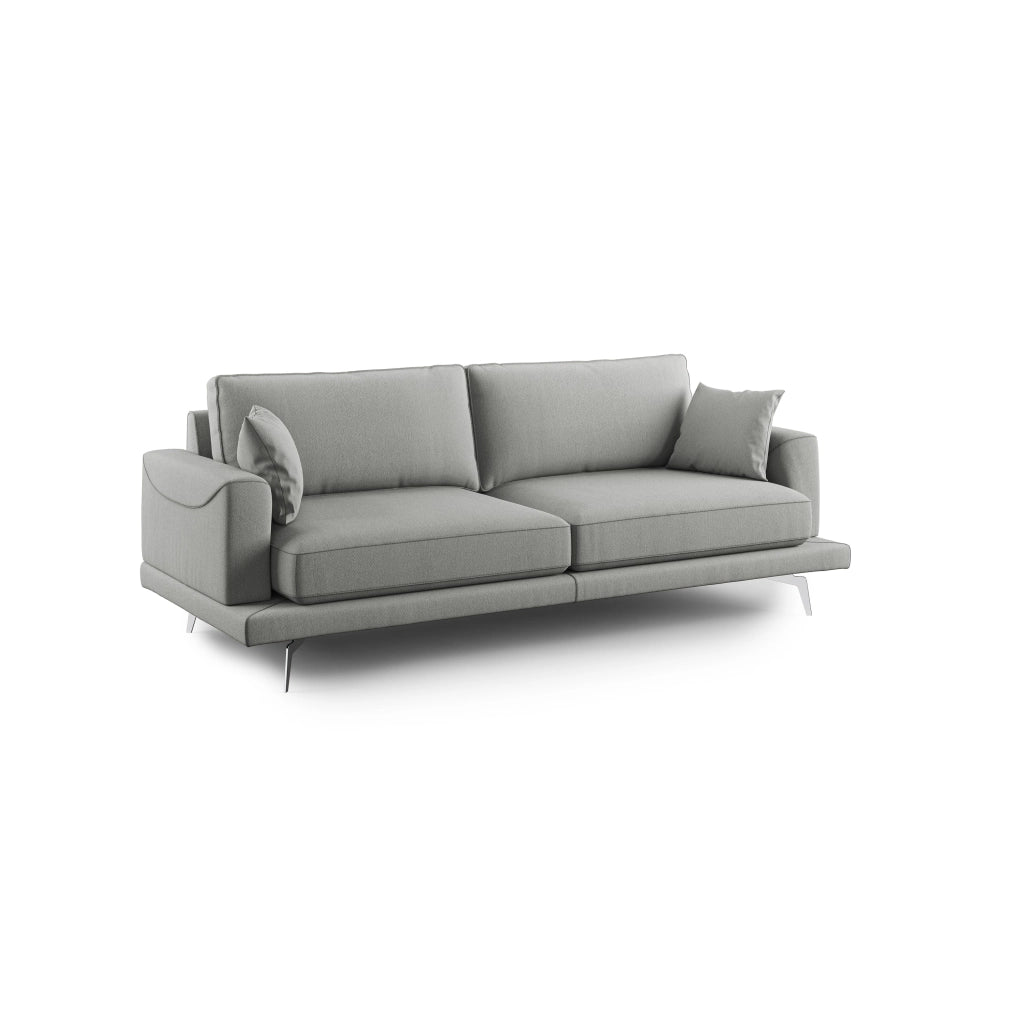 Dorian Divano moderno in tessuto morbido antimacchia T05 178 cm grigio