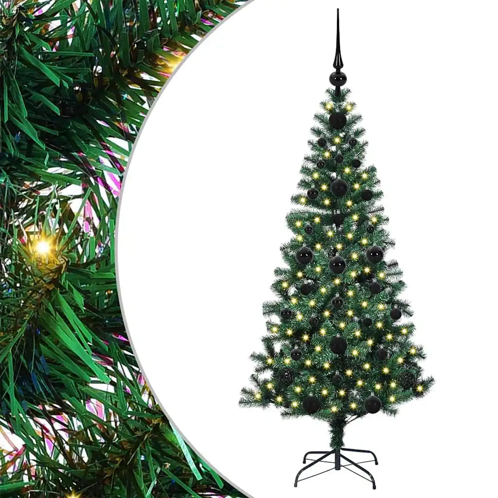 Albero di Natale | Decorazioni natalizie artificiale con luci integrate Verde 120 cm