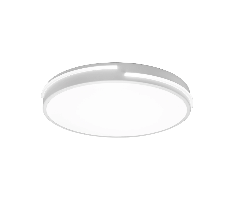 Plafoniera LED, metallo, bianco opaco, 40x5,3x40 cm, Tacoma