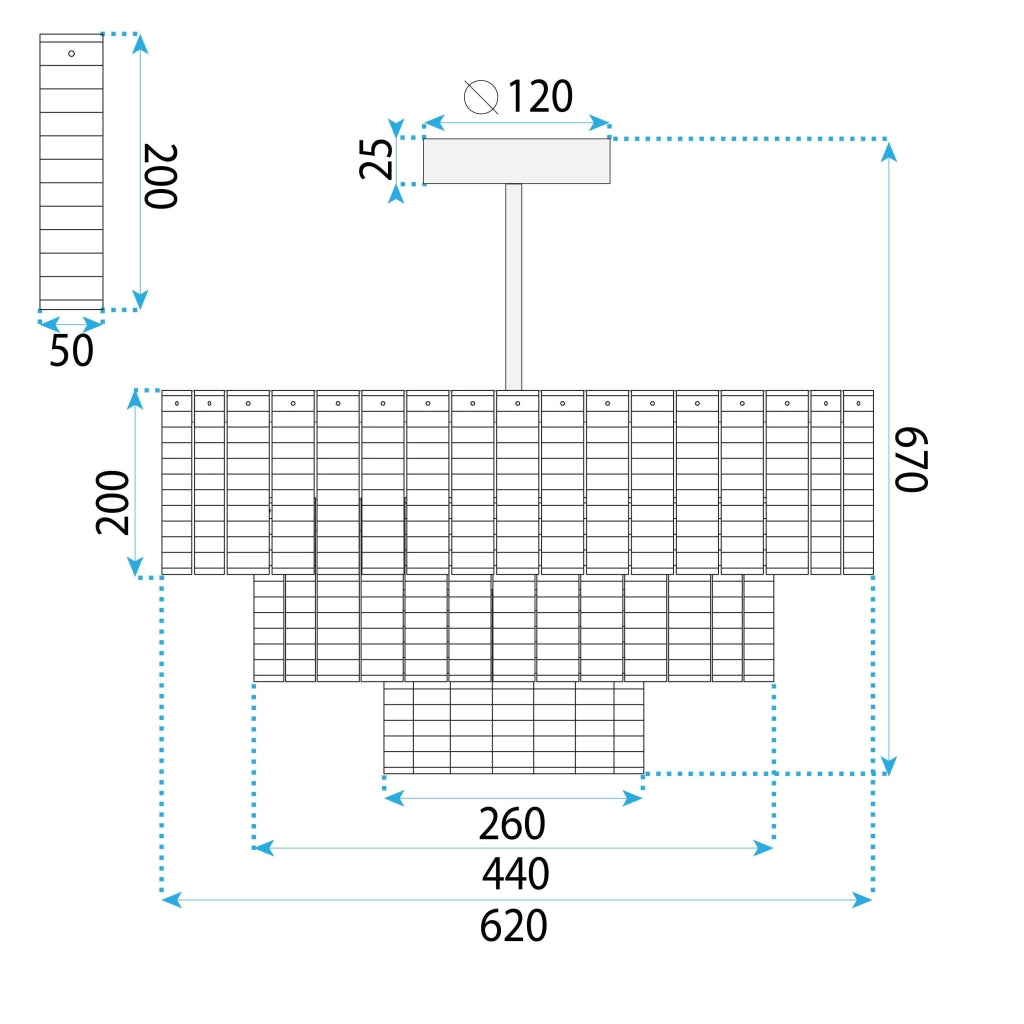 Lampadario A Sospensione Da Soffitto APP1677-8CP Marrone