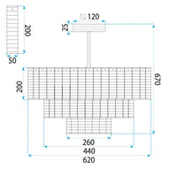 Lampadario A Sospensione Da Soffitto APP1677-8CP Marrone