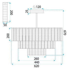 Lampadario A Sospensione Da Soffitto APP1677-8CP Marrone
