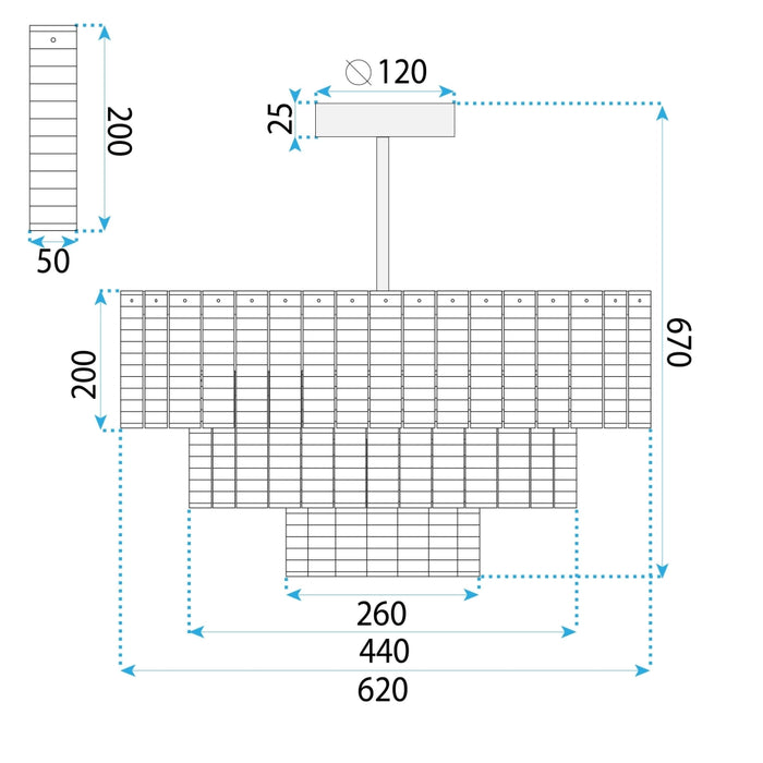 Lampadario A Sospensione Da Soffitto APP1677-8CP Marrone