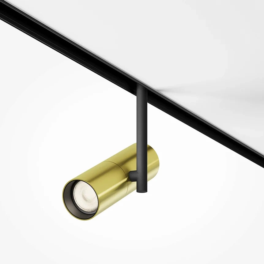 Faretto Binario Singolo Elti 1 Luce 12W 3000K nero e oro
