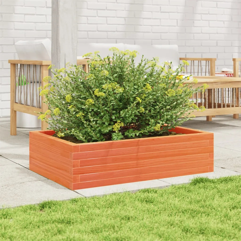Fioriera Giardino-Vaso da Esterno-Contenitore per Piante Marrone Cera 90x60x23 cm Legno Massello Pino