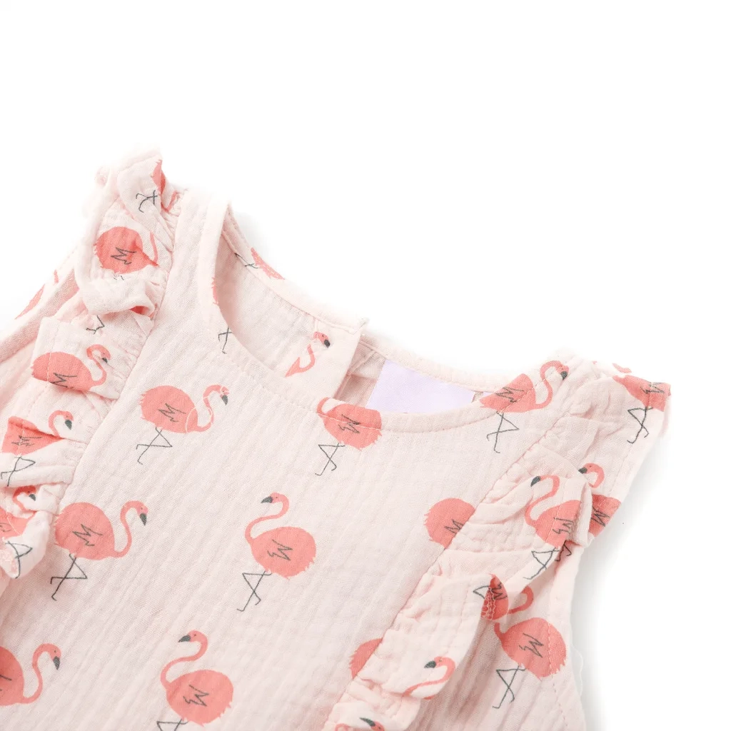 Abito da Bambina con Volant Rosa Tenue 116 11481