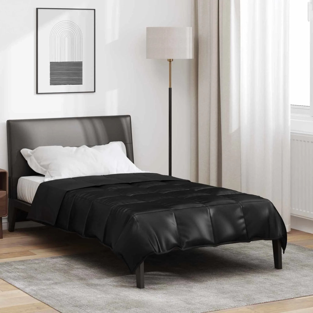 Duvet Estivo Nero 140 x 220 cm Satin e Micropile
