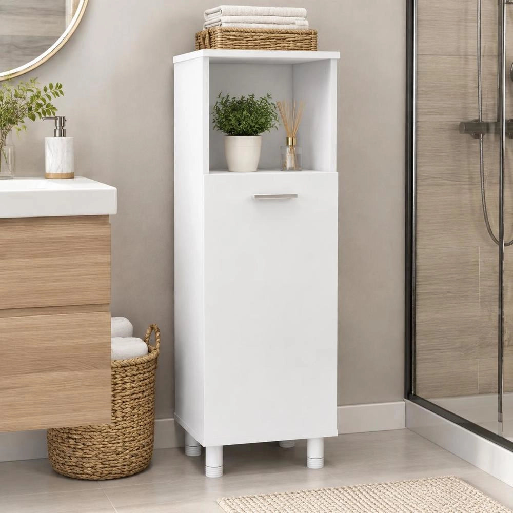 Bathroom Cabinet, White, 30x30x95 Cm, Wood-based Material