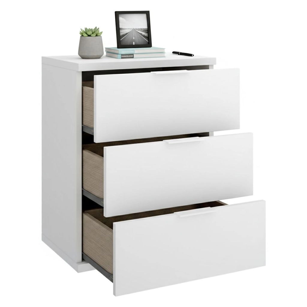 Blythe, Comodino un Ripiano, 34x42x57h cm Bianco