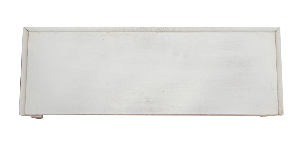 Biscottini MENSOLA A MURO IN LEGNO FINITURA BIANCA ANTICATA L46XPR17XH22 CM MADE IN ITALY