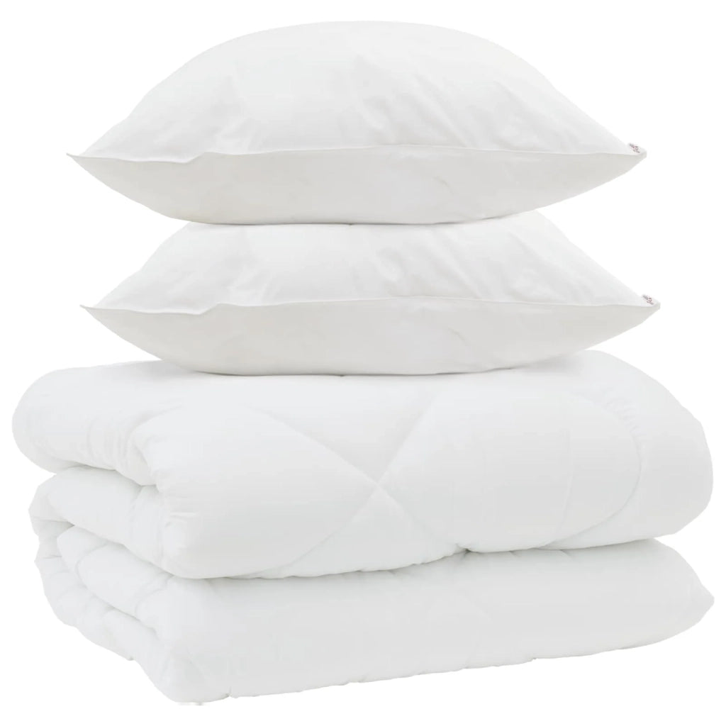 Duvet Invernale con cuscino 3 pcs Bianco Microfibra 3377847