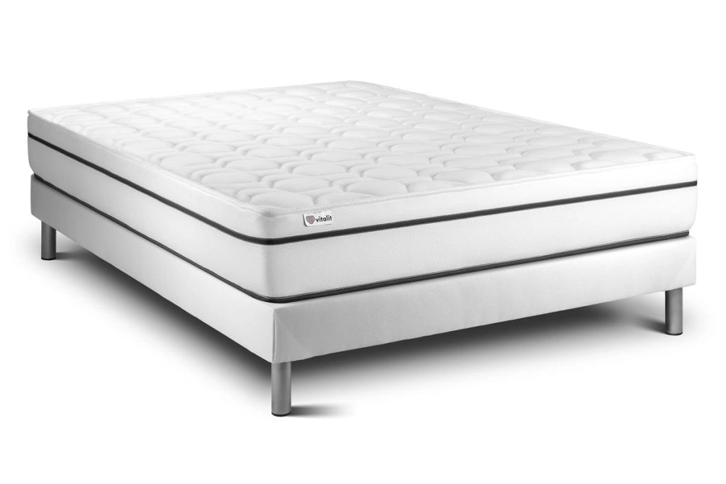 Letto con materasso VITAL SPA 140 x 220 cm Rete kit Bianco