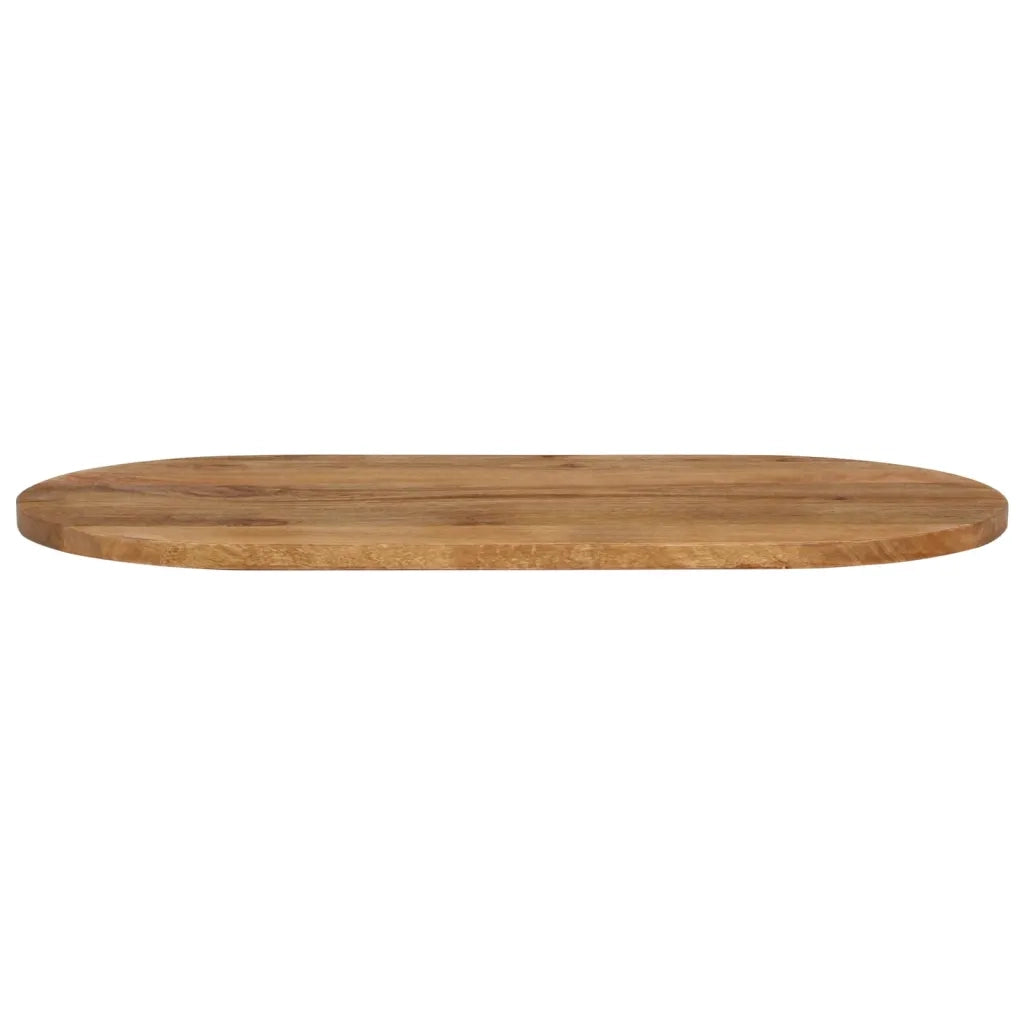 Piano Tavolo 80x40x2,5 cm Ovale in Legno Massello di Mango 370142