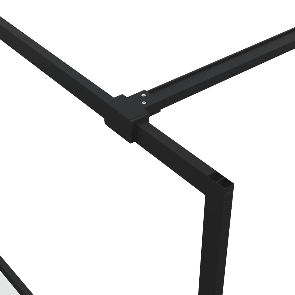 Parete Doccia Walk in Nera 140x195cm Vetro Semi Smerigliato ESG 152129