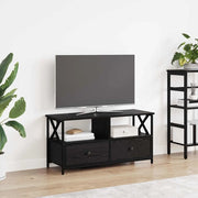 Mobile TV con cassetto-Credenza TV-Console TV Rovere Nero 90 x 33 x 45 cm