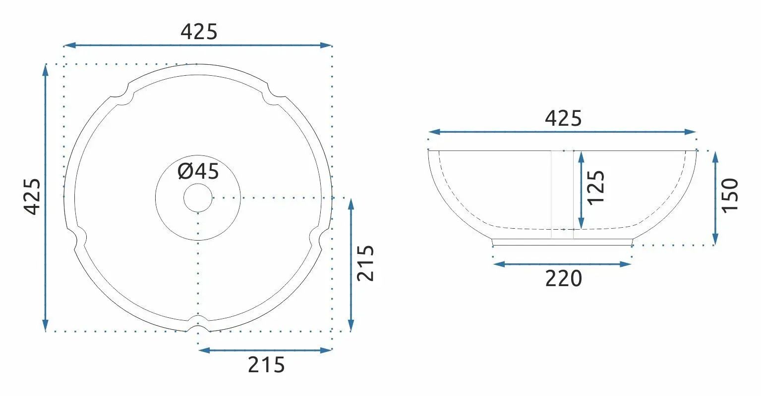 Lavabo Da Appoggio Rea Sevilla