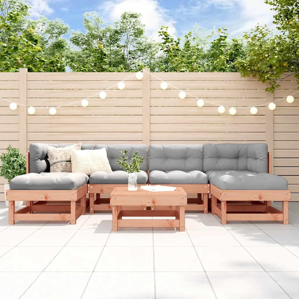 Set Divani Giardino 7 pz con Cuscini Legno Massello di Douglascod mxl 76509