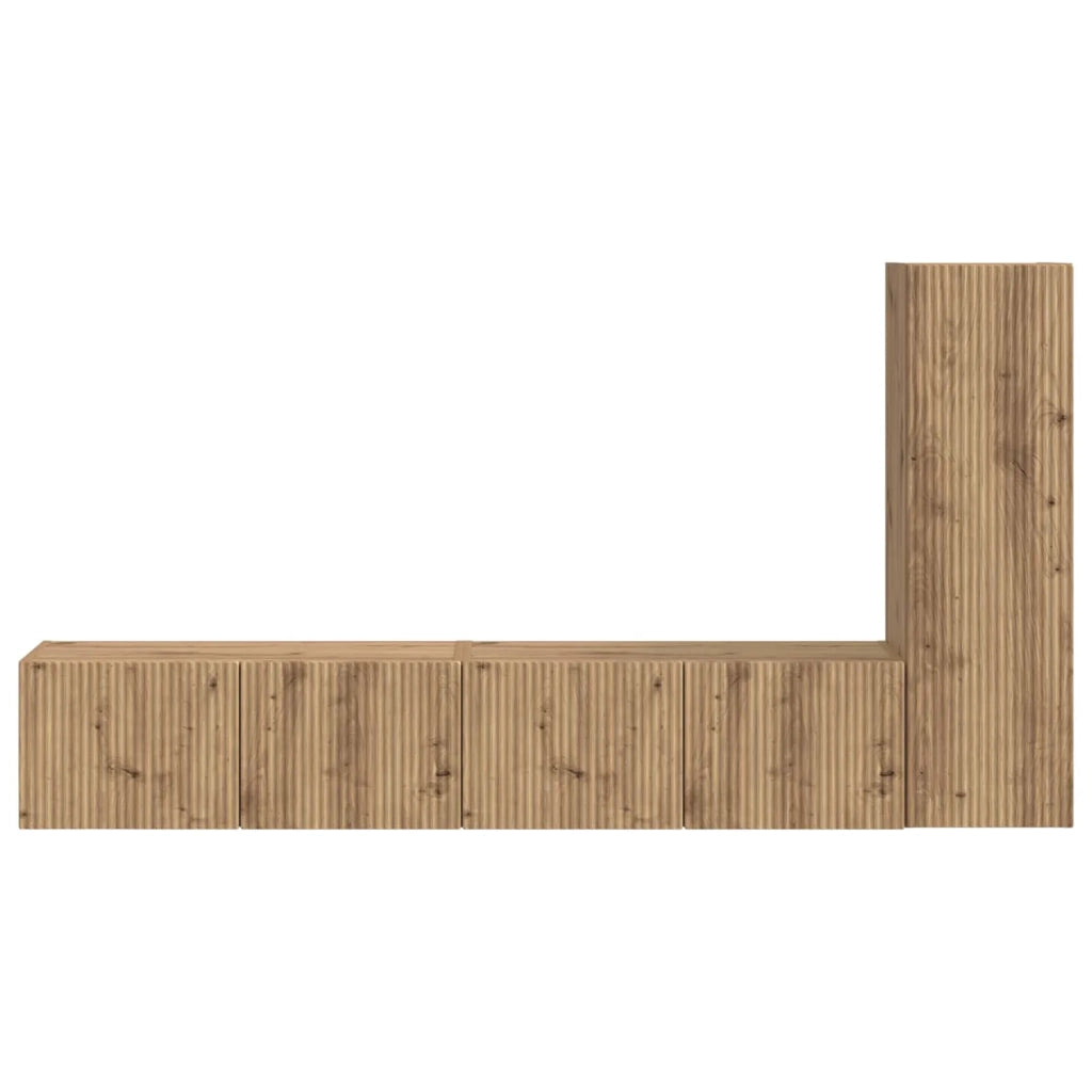 Set mobile TV 3 pcs Rovere artigianale Legno multistrato 3408996